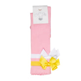 ADEE Chic Chevron Bow Knee High Socks